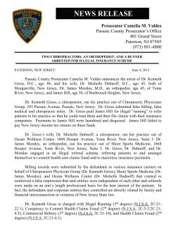 NEWS RELEASE - Passaic County