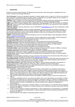 1. DEFINITIONS Unless the Contract provides otherwise, the