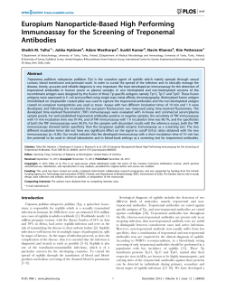 Europium Nanoparticle-Based High Performing Immunoassay for