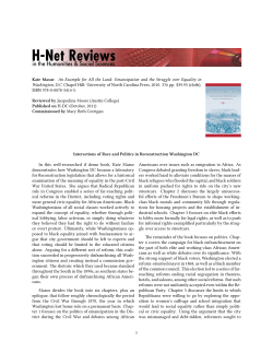 Interactions of Race and Politics in Reconstruction - H-Net