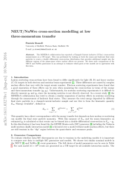 NEUT/NuWro cross-section modelling at low three