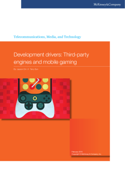Development drivers: Third-party engines and mobile
