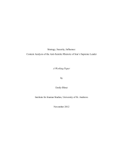 Strategy, Security, Influence:Content Analysis of the Anti