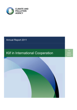 K Klif in n Inte rnatioonal Cooperation