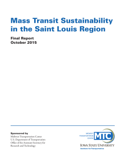 Mass Transit Sustainability in the St. Louis Region