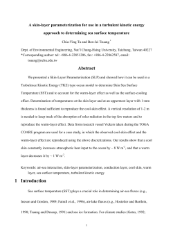 An Introduction of a Skin Layer Parameterization to Determine Sea