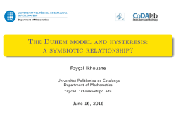 The Duhem model and hysteresis: a symbiotic relationship?