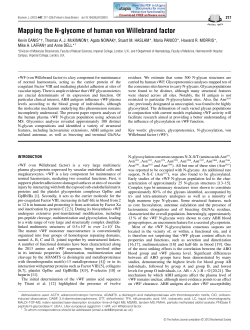 Mapping the N-glycome of human von Willebrand factor