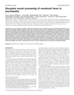 Disrupted neural processing of emotional faces