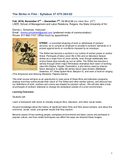 The Strike in Film : Syllabus 37:575:394:02