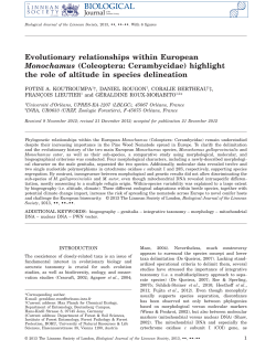 Evolutionary relationships within European Monochamus