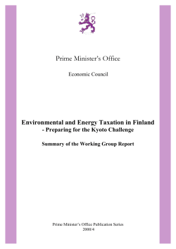 Environmental and Energy Taxation in Finland