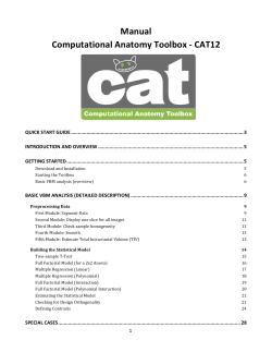 CAT12 Manual - Structural Brain Mapping Group
