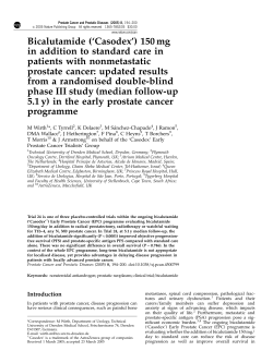 Bicalutamide (`Casodex`) 150 mg in addition to standard