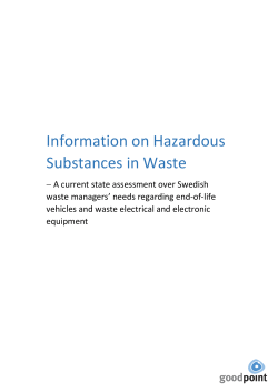 Information on Hazardous Substances in Waste