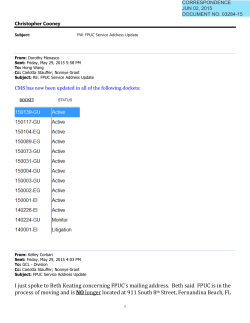 I just spoke to Beth Keating concerning FPUC`s mailing address