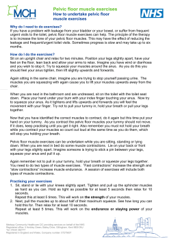 Pelvic floor muscle exercises