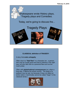 Tragedy Plays - Oak Park Unified School District