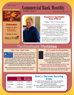 October 2016 - Commercial Bank