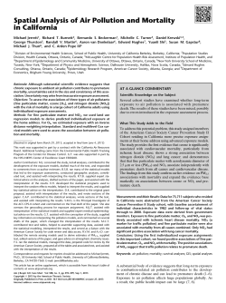Spatial Analysis of Air Pollution and Mortality in California