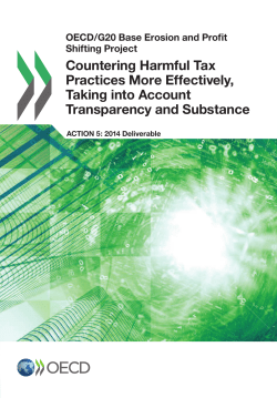 Countering Harmful Tax Practices More Effectively