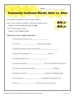 Commonly Confused Words: Altar vs. Alter