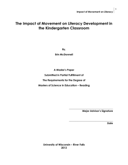 The Impact of Movement on Literacy Development in the