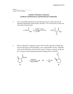 Enolates: Synthesis and Reactions of b