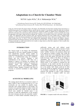Adaptations to a Church for Chamber Music