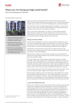 FLASH What now for European high-yield bonds?