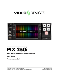PIX 250i - Video Devices