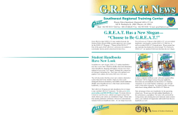 G.R.E.A.T. Has a New Slogan&mdash; &ldquo;Choose to Be G.R.E.A.T.!&rdquo;