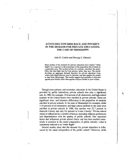 attitudes towards race and poverty in the demand for private education