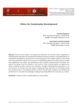 Ethics for Sustainable Development