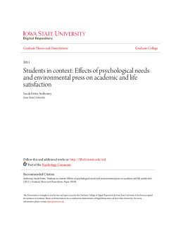 Students in context: Effects of psychological needs and