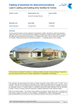 Lead-in cabling PDF