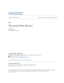The moral of that old story - UNI ScholarWorks