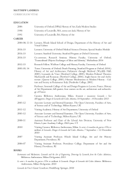 Matthew Landrus`s CV
