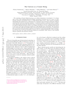 The Universe as a Cosmic String