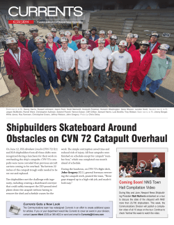 Shipbuilders Skateboard Around Obstacles on CVN 72 Catapult