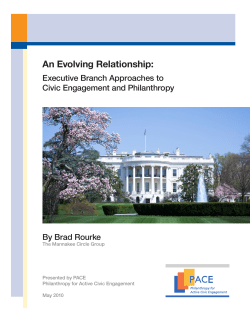 An Evolving Relationship: Executive Branch Approaches to Civic