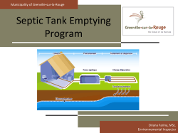 Septic Tank Emptying Program - Municipalit&eacute; de Grenville-sur
