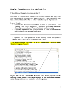 How To Export Progress From InteGrade Pro