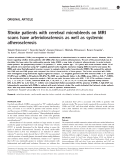 Stroke patients with cerebral microbleeds on MRI scans
