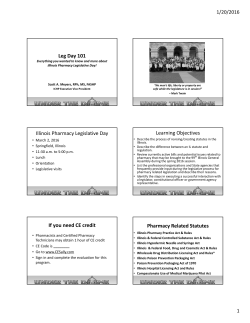 Legislative Day 101 Program Handout