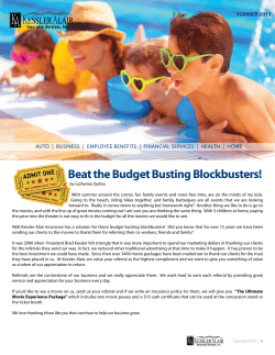 Beat the Budget Busting Blockbusters!