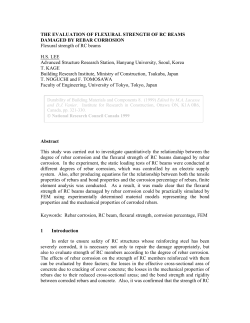 the evaluation of flexural strength of rc beams damaged by rebar