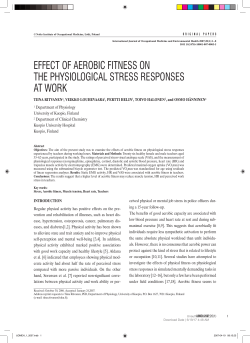 effect of aerobic fitness on the physiological stress