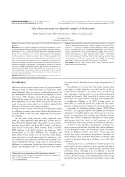 Estructura de valores personales en una muestra de adolescentes
