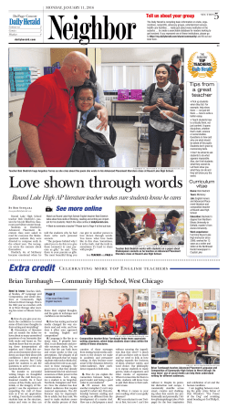 Love shown through words - Community High School District 94